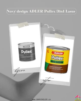 🆕 Nový kabátek, stejná kvalita! 🎨 Oblíbená Adler Pullex 3in1 Lasur teď přichází v novém moderním designu plechovky, ale...