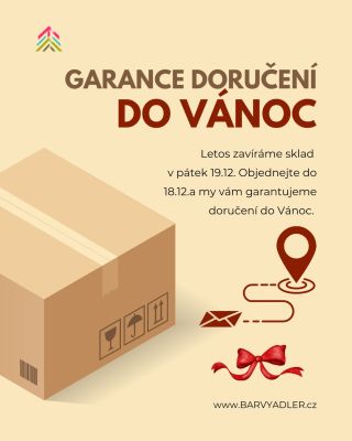 🎄 Garance doručení do Vánoc! 🎁 Chcete mít barvy, oleje nebo štětce pod stromečkem včas? 👉 Objednávejte do 18. 12. –...